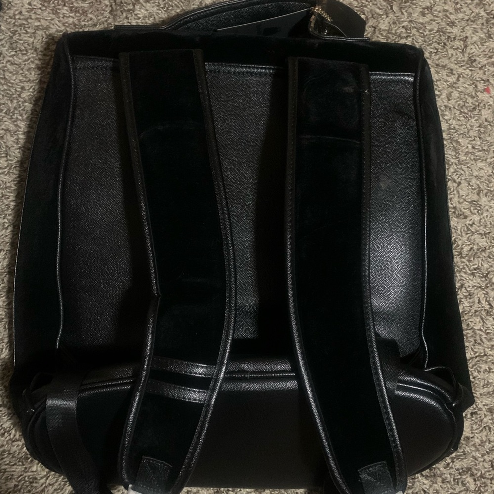 Tote and carry suede carry backpack